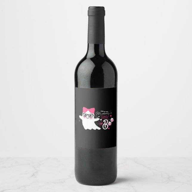 Rótulo De Garrafa De Cerveja Pequeno Boo Halloween da mamãe (Frente)