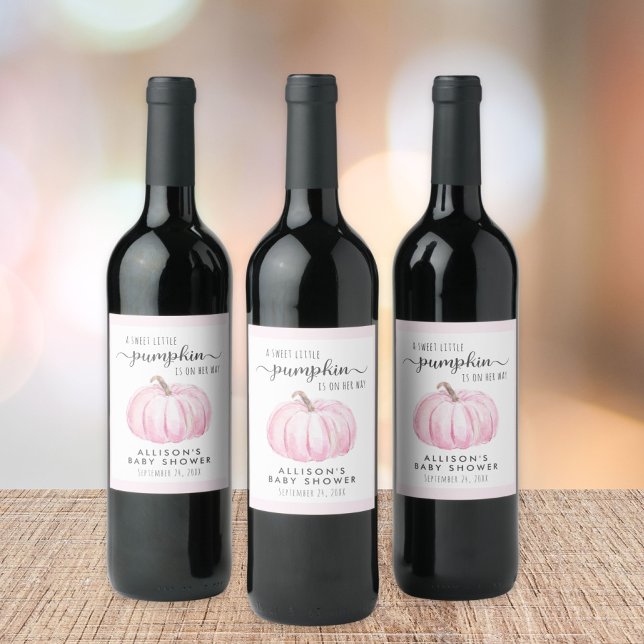 Rótulo De Garrafa De Cerveja Pequeno Chá de Aquecedora de Pumpkin (Criador carregado)