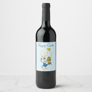 Rótulo De Garrafa De Cerveja Perfeito, Legal Felz pascoa, Bunny