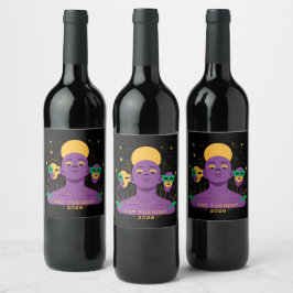 Rótulo De Garrafa De Cerveja Perfeito para o Mardi Gras 2026