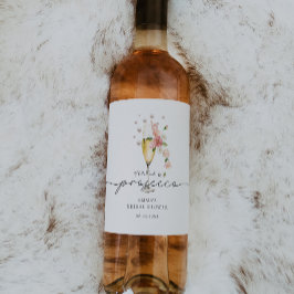 Rótulo De Garrafa De Cerveja Pérolas Cor-de-Rosa Esbranquiçada e Favor do Chá d