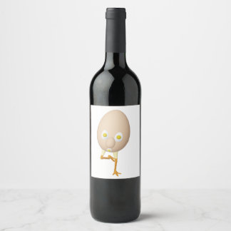 Rótulo De Garrafa De Cerveja Personagem de Ovo Excêntrico RG & RA Design Fofo
