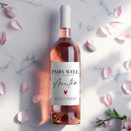 Rótulo De Garrafa De Cerveja Personalização do Anúncio de Gravidez da Tia Elega