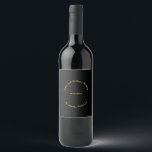 Rótulo De Garrafa De Cerveja Personalizar Nome, data casamento preto simples ou<br><div class="desc">Personalizar Nome,  data de casamento preto simples ouro Vinho Rótulo de garrafa Texto personalizado,  personalize-o com seu próprio texto,  informações</div>