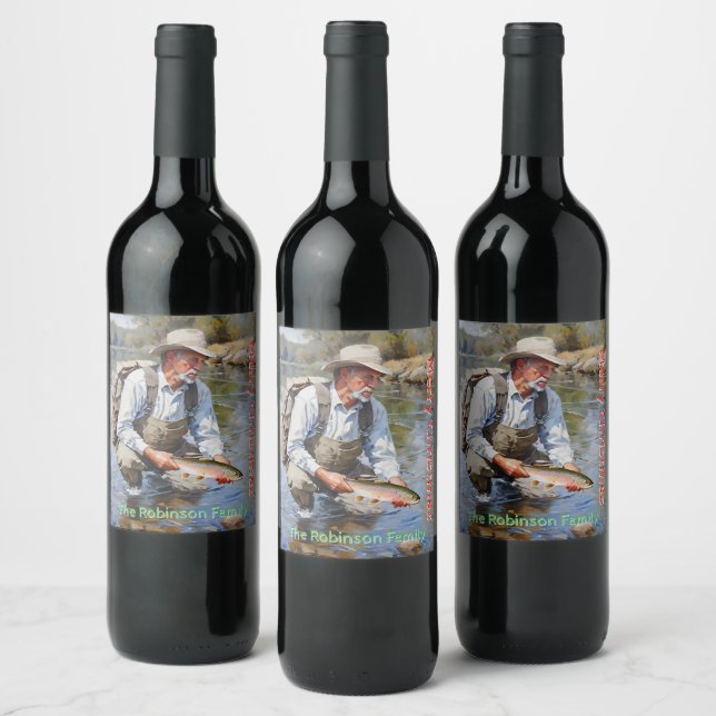 Rótulo De Garrafa De Cerveja Personalizar o Natal da Pesca de Mosca (Garrafas)