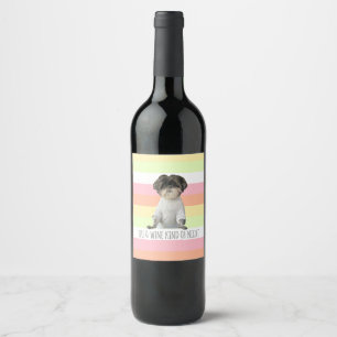 Rótulo De Garrafa De Cerveja Personalize Shihtzu Dog Puppy Stripe