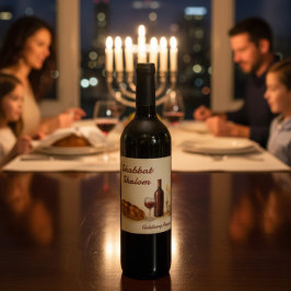 Rótulo De Garrafa De Cerveja Personalized Family Name Watercolor