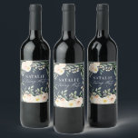 Rótulo De Garrafa De Cerveja Pessegueiro do aniversário de 30 anos floral de aq<br><div class="desc">Pêssego aquarela floral trinta festa de aniversário favorece decor. Lindo e elegante tema de festa moderna.</div>