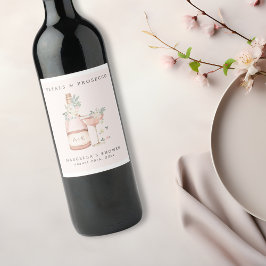 Rótulo De Garrafa De Cerveja Pétalas & Prosecco Festa de Noivado Despedida de S