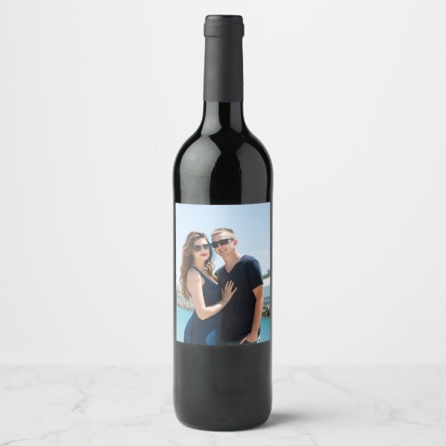 RÓTULO DE GARRAFA DE CERVEJA PHOTO CUSTOM WINE LABEL (Frente)