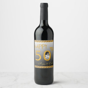 Rótulo De Garrafa De Cerveja PIC feliz personalizado do aniversário da etiquet