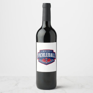 Rótulo De Garrafa De Cerveja Pickleball suporta jogador de picleball em equipe