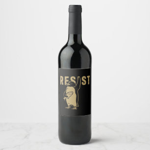 Rótulo De Garrafa De Cerveja Pinguim Resistir Pinguins Protestam Contra Tarifas