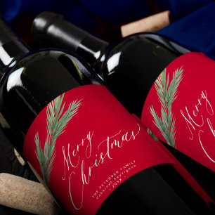 Rótulo De Garrafa De Cerveja Pinheiro-d'água russo, tosse vermelha de Natal