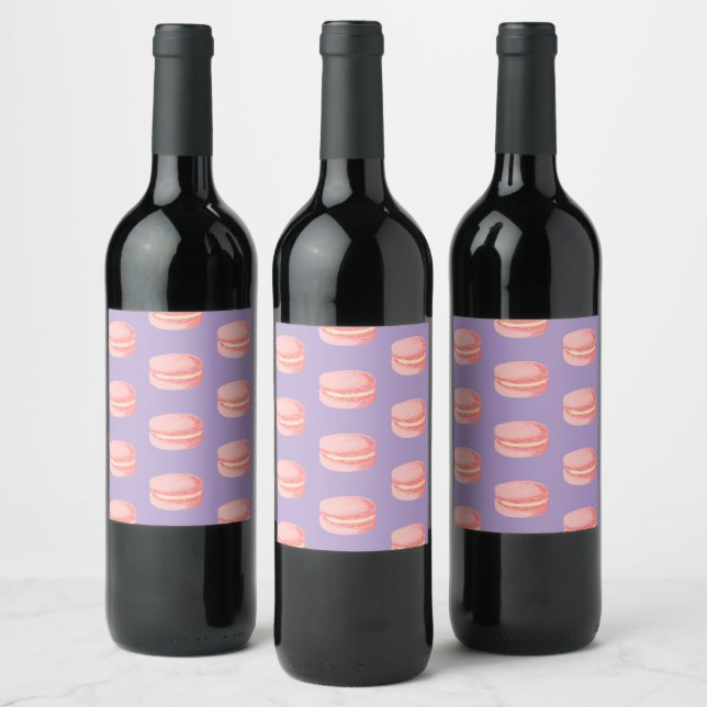 Rótulo De Garrafa De Cerveja Pink macaroons (Garrafas)