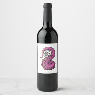 Rótulo De Garrafa De Cerveja Pink Tentacle