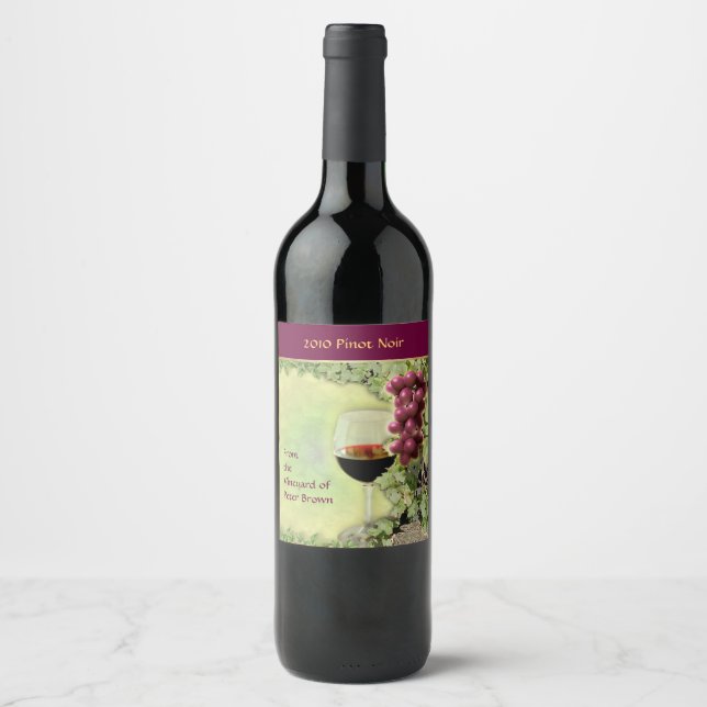 Rótulo De Garrafa De Cerveja Pinot Noir 🍷 (Frente)