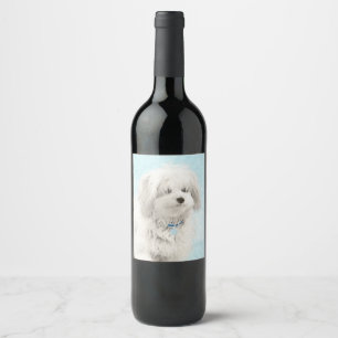 Rótulo De Garrafa De Cerveja Pintura de Algodão de Tulear - Arte de Cachorro O