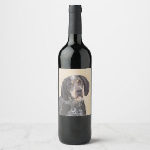 Rótulo De Garrafa De Cerveja Pintura de Conhound Bluetick - Ar Cachorro Origina
