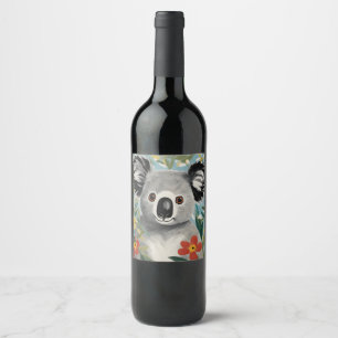 Rótulo De Garrafa De Cerveja Pintura de Koala