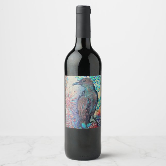 Rótulo De Garrafa De Cerveja pintura de raven (Frente)