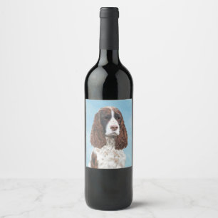 Rótulo De Garrafa De Cerveja Pintura em inglês Springer Spaniel original