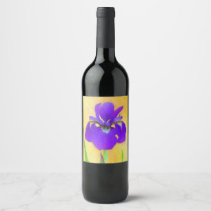 Rótulo De Garrafa De Cerveja Pintura em Íris com pérola - Cão original branc