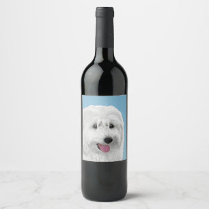 Rótulo De Garrafa De Cerveja Pintura Polonesa de Sheepdog - Arte Canina