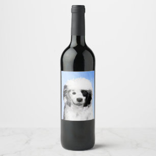 Rótulo De Garrafa De Cerveja Pintura portuguesa do cão de água - arte origina
