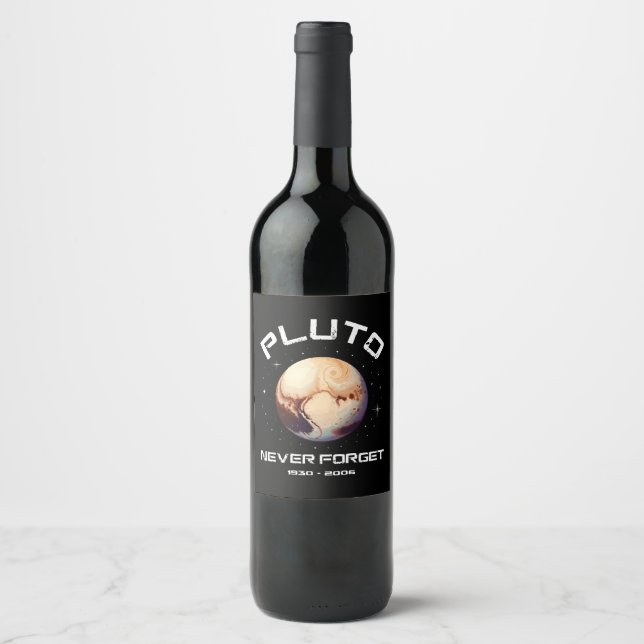 Rótulo De Garrafa De Cerveja Plutão Nunca Esqueça (Frente)