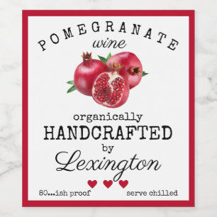 Rótulo De Garrafa De Cerveja Pomegranato Orgânico Casado