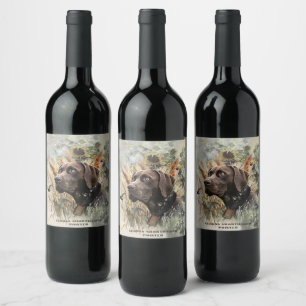 Rótulo De Garrafa De Cerveja Ponteiro alemão Shorthired