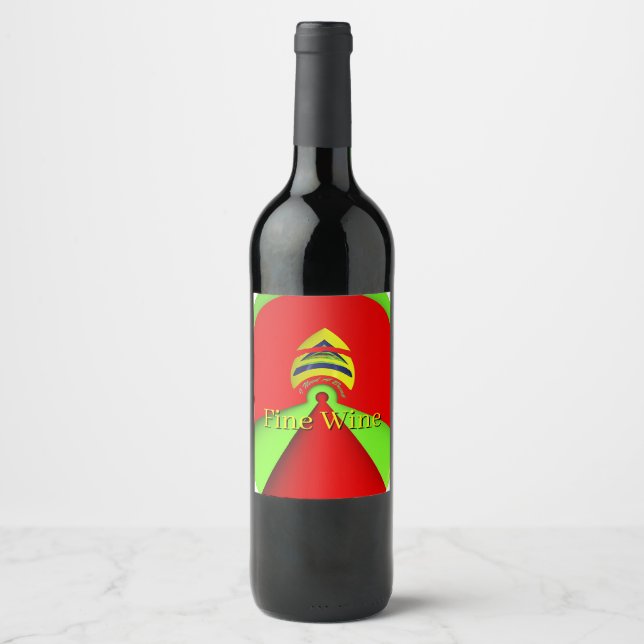 Rótulo De Garrafa De Cerveja Preciso de um Vinho Tinto Fino (Frente)
