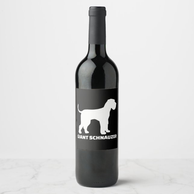 Rótulo De Garrafa De Cerveja prêmio schnauzer gigante (Frente)