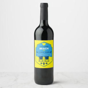 Rótulo De Garrafa De Cerveja Presente britânico na praia