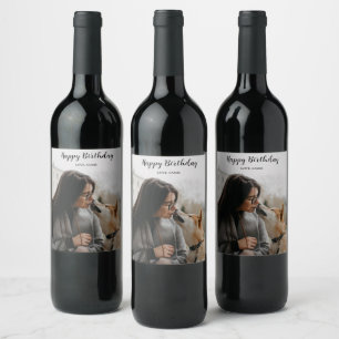 Rótulo De Garrafa De Cerveja Presente de aniversário com foto personalizada / A