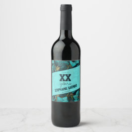 Rótulo De Garrafa De Cerveja Presente de Aniversário Feminino Chic Amaryllis Pa