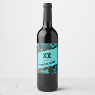 Rótulo De Garrafa De Cerveja Presente de Aniversário Feminino Chic Amaryllis Pa
