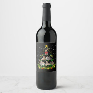Rótulo De Garrafa De Cerveja Presente de Bunny Fita de Natal Bunny Coelho