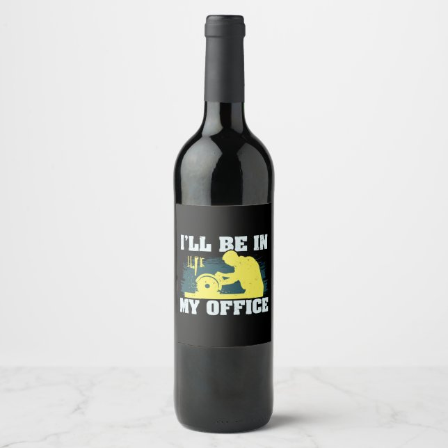 Rótulo De Garrafa De Cerveja Presente de Carpinteiro de Madeira (Frente)