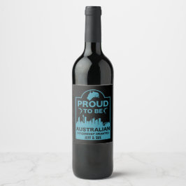 Rótulo De Garrafa De Cerveja Presente de cidadania australiana