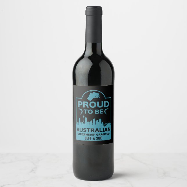 Rótulo De Garrafa De Cerveja Presente de cidadania australiana (Frente)