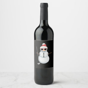 Rótulo De Garrafa De Cerveja Presente de Golfe de Bola de Natal do Homem de Nev