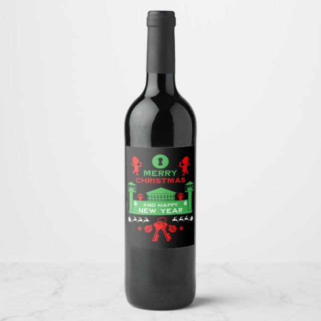 Rótulo De Garrafa De Cerveja Presente de Natal para Presídio (Frente)