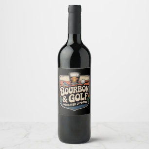 Rótulo De Garrafa De Cerveja Presente de Pai Golfe Engraçado Bourbon Vintage