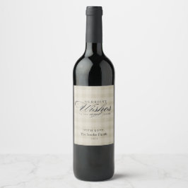 Rótulo De Garrafa De Cerveja Presente de Vinho Personalizado Xadrez Rústico Mod