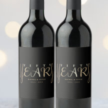 Presente do 50º aniversário Dourado de casamento