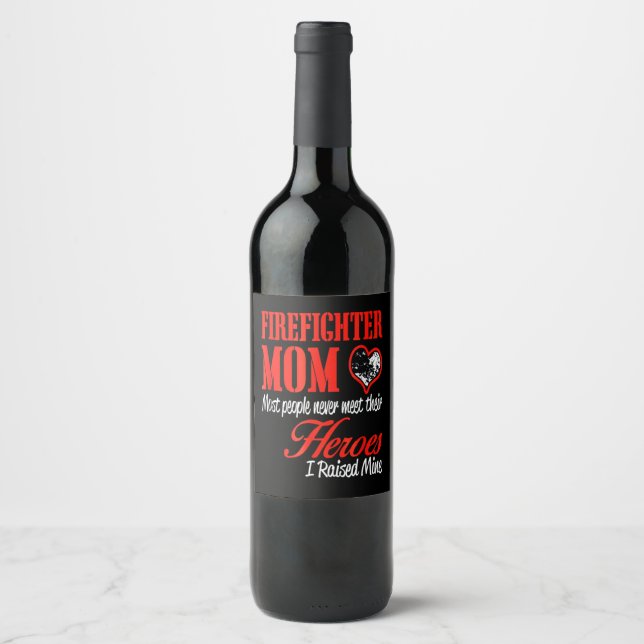 Rótulo De Garrafa De Cerveja Presente do Bombeiro | Presentes-mãe de bombeiro (Frente)