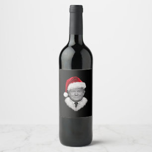 Rótulo De Garrafa De Cerveja Presente do Chapéu de Papai Noel Engraçado do Dona