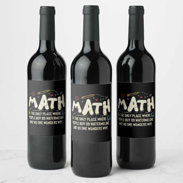 Rótulo De Garrafa De Cerveja Presente do professor de matemática de matemática (Garrafas)